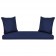Espresso Resin Wicker Porch Swing with Midnight Blue Cushion