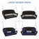 Espresso Resin Wicker Porch Swing with Midnight Blue Cushion