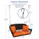Espresso Resin Wicker Porch Swing with Orange Cushion