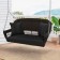 Espresso Resin Wicker Porch Swing with Black Cushion