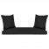 Espresso Resin Wicker Porch Swing with Black Cushion