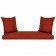 Espresso Resin Wicker Porch Swing with Brick Red Cushion