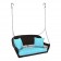 Espresso Resin Wicker Porch Swing with Cushion