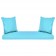 Espresso Resin Wicker Porch Swing with Sky Blue Cushion