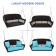 Espresso Resin Wicker Porch Swing with Sky Blue Cushion