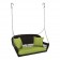 Espresso Resin Wicker Porch Swing with Cushion