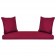 Espresso Resin Wicker Porch Swing with Red Cushion