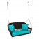 Espresso Resin Wicker Porch Swing with Cushion