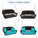 Espresso Resin Wicker Porch Swing with Turquoise Cushion