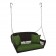 Espresso Resin Wicker Porch Swing with Cushion