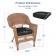 Honey Wicker Chair With Black Cushion
