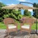 Honey Wicker Chair With Ivory Cushion - Set of  2