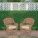 Honey Wicker Chair With Tan Cushion - Set of  2