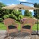 Honey Wicker Chair With Black Cushion (Set of 2)