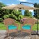 Honey Wicker Chair With Turquoise Cushion - Set of  2