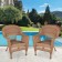 Honey Wicker Chair Without Cushion - Set of 2