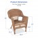 Honey Wicker Chair Without Cushion - Set of 2