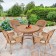 5pc Honey Wicker Dining Set - Tan Cushions