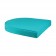 5pc Honey Wicker Dining Set - Turquoise Cushions