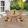 5pc Honey Wicker Dining Set - Hunter Green Cushions