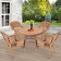 5pc Honey Wicker Dining Set Without Cushion