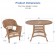 5pc Honey Wicker Dining Set Without Cushion