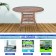 Honey Wicker 44 Inch Round Dining Table