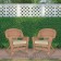Honey Rocker Wicker Chair with Tan Cushion -  Set of 2