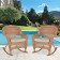 Honey Rocker Wicker Chair with Tan Cushion -  Set of 2