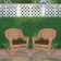 Honey Rocker Wicker Chair with Brown Cushion -  Set of 2
