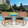 Honey Rocker Wicker Chair with Black Cushion -  Set of 2