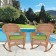 Honey Rocker Wicker Chair with Sage Green Cushion -  Set of 2