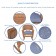 Honey Rocker Wicker Chair with Steel Blue Cushion -  Set of 2