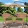 Honey Rocker Wicker Chair with Hunter Green Cushion -  Set of 2