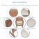 3pc Honey Rocker Wicker Chair Set With Ivory Cushion