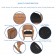 3pc Honey Rocker Wicker Chair Set With Black Cushion