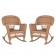 Honey Rocker Wicker Chair Without Cushion -  Set of 2