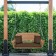 Honey Resin Wicker Porch Swing with Brown Cushion