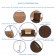 Honey Resin Wicker Porch Swing with Brown Cushion