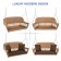 Honey Resin Wicker Porch Swing with Brown Cushion