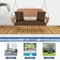 Honey Resin Wicker Porch Swing with Brown Cushion
