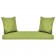 Honey Resin Wicker Porch Swing with Sage Green Cushion