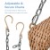 Honey Resin Wicker Porch Swing with Steel Blue Cushion