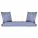 Honey Resin Wicker Porch Swing with Steel Blue Cushion