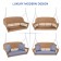 Honey Resin Wicker Porch Swing with Steel Blue Cushion