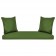 Honey Resin Wicker Porch Swing with Hunter Green Cushion