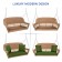 Honey Resin Wicker Porch Swing with Hunter Green Cushion