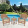 Honey Wicker Chair And End Table Set With Tan Chair Cushion