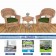 Honey Wicker Chair And End Table Set With Hunter Green Chair Cushion