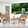 Honey Wicker Chair And End Table Set Without Cushion